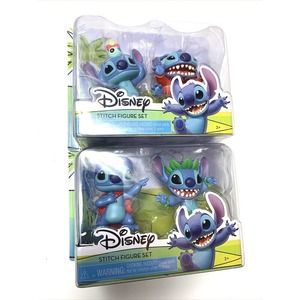 Disney Lilo & Stitch Figure Set 3" Superhero & Hula & Alien & Scrump LOT of 2